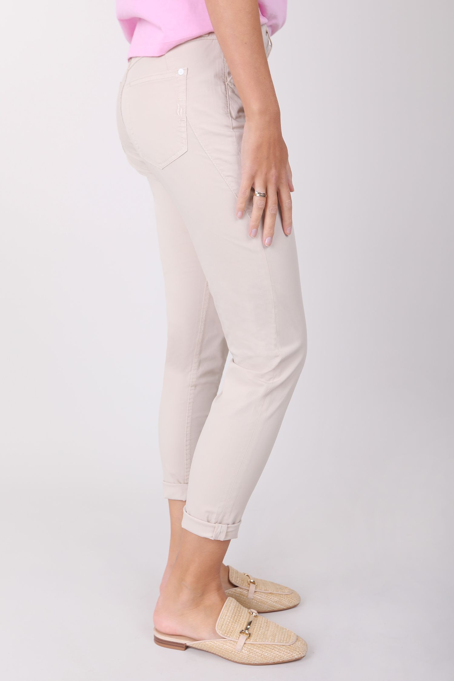 BLUE FIRE Co.: Jeans "GIGI" tapered rose und sand (Länge 28) – Bild 6
