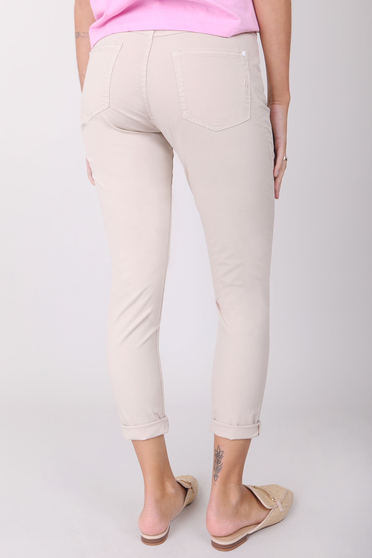 BLUE FIRE Co.: Jeans "GIGI" tapered rose und sand (Länge 28) – Bild 5