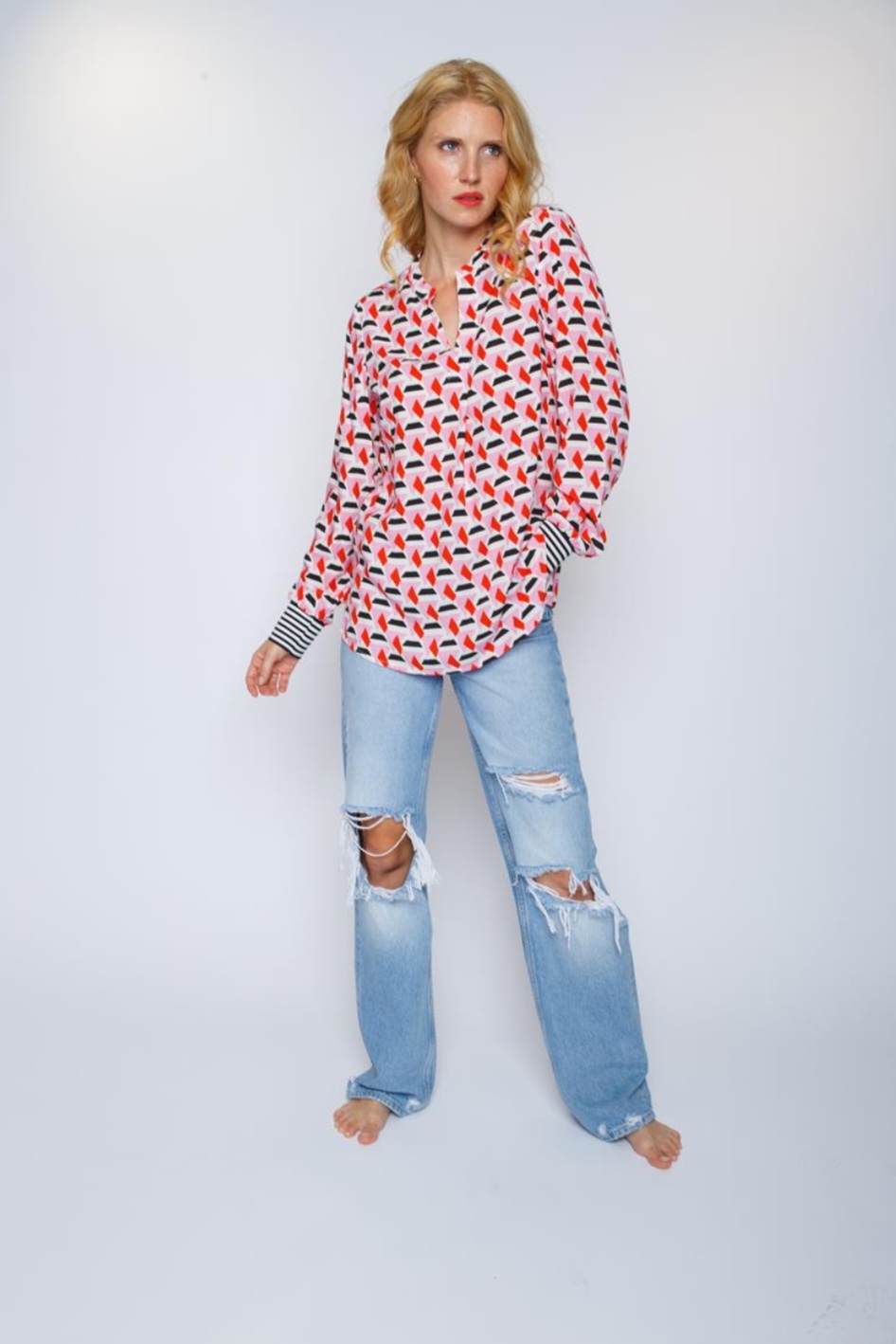 Emily van den Bergh: Shirtbluse mit 1/1 Ärmel - Style 8117-143658