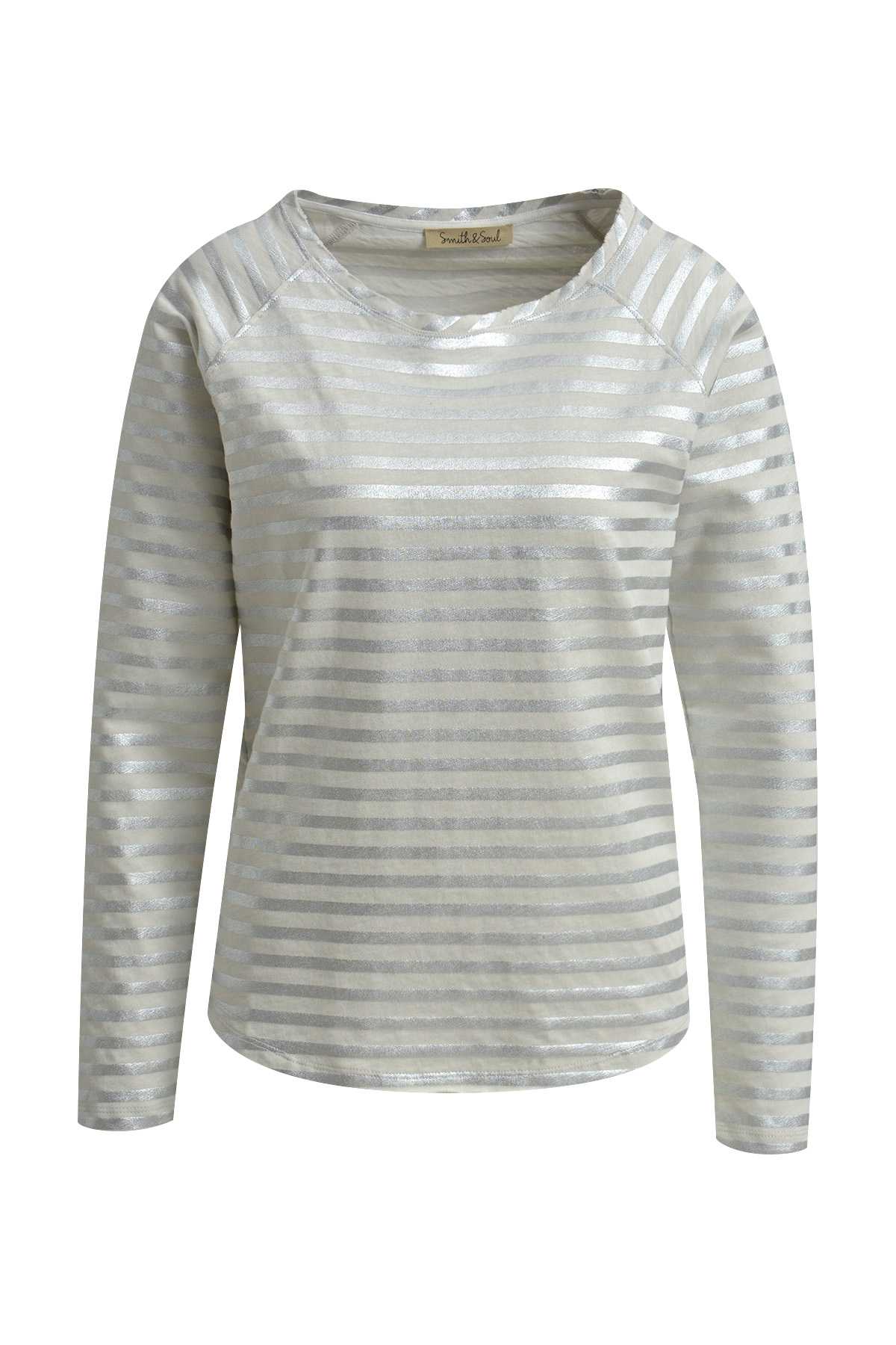 Smith & Soul: Raglan Sweater in silver grey print – Bild 4
