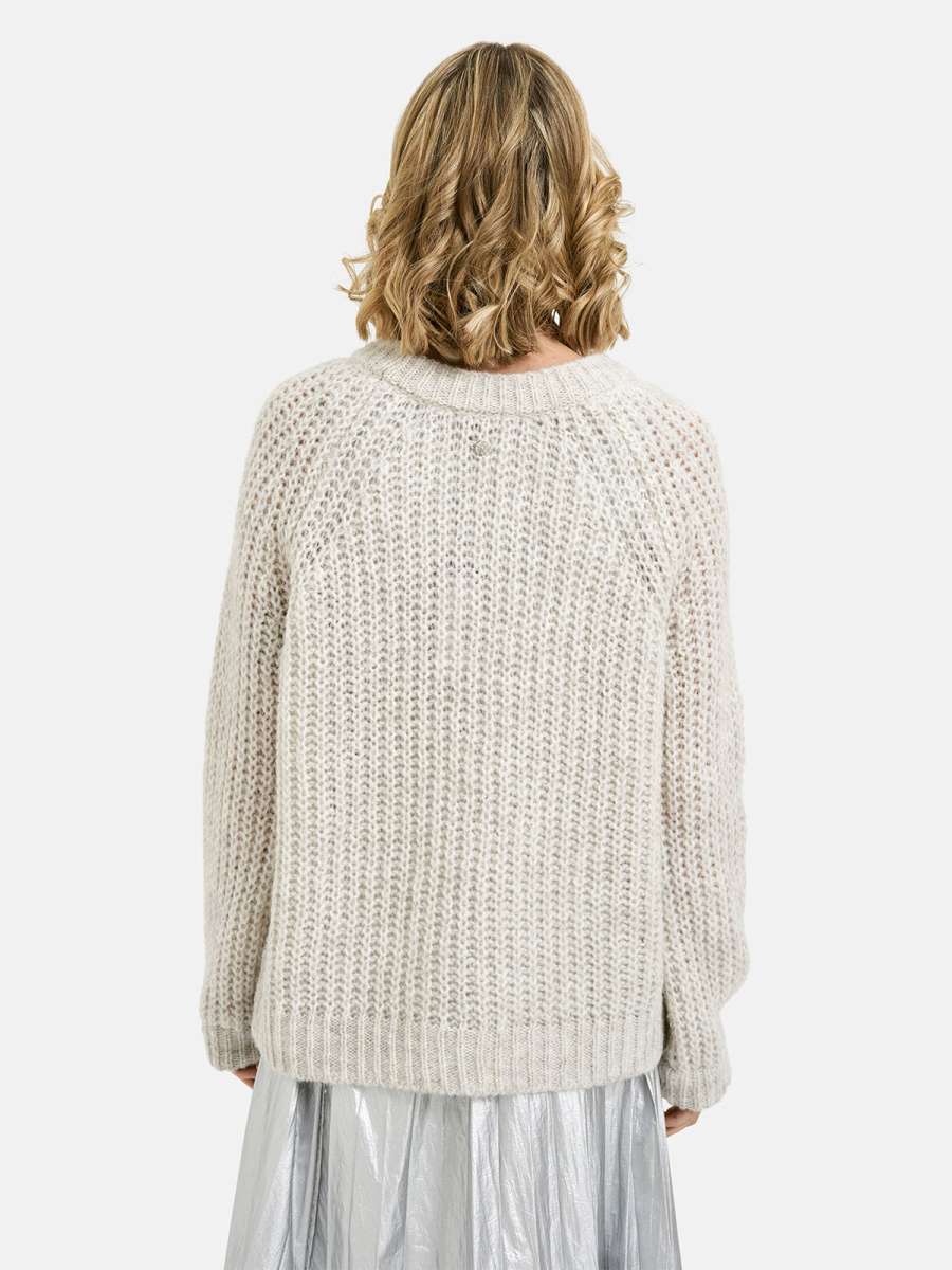 Smith & Soul: Hairy Raglan Pullover in smoke blue und silver grey – Bild 7