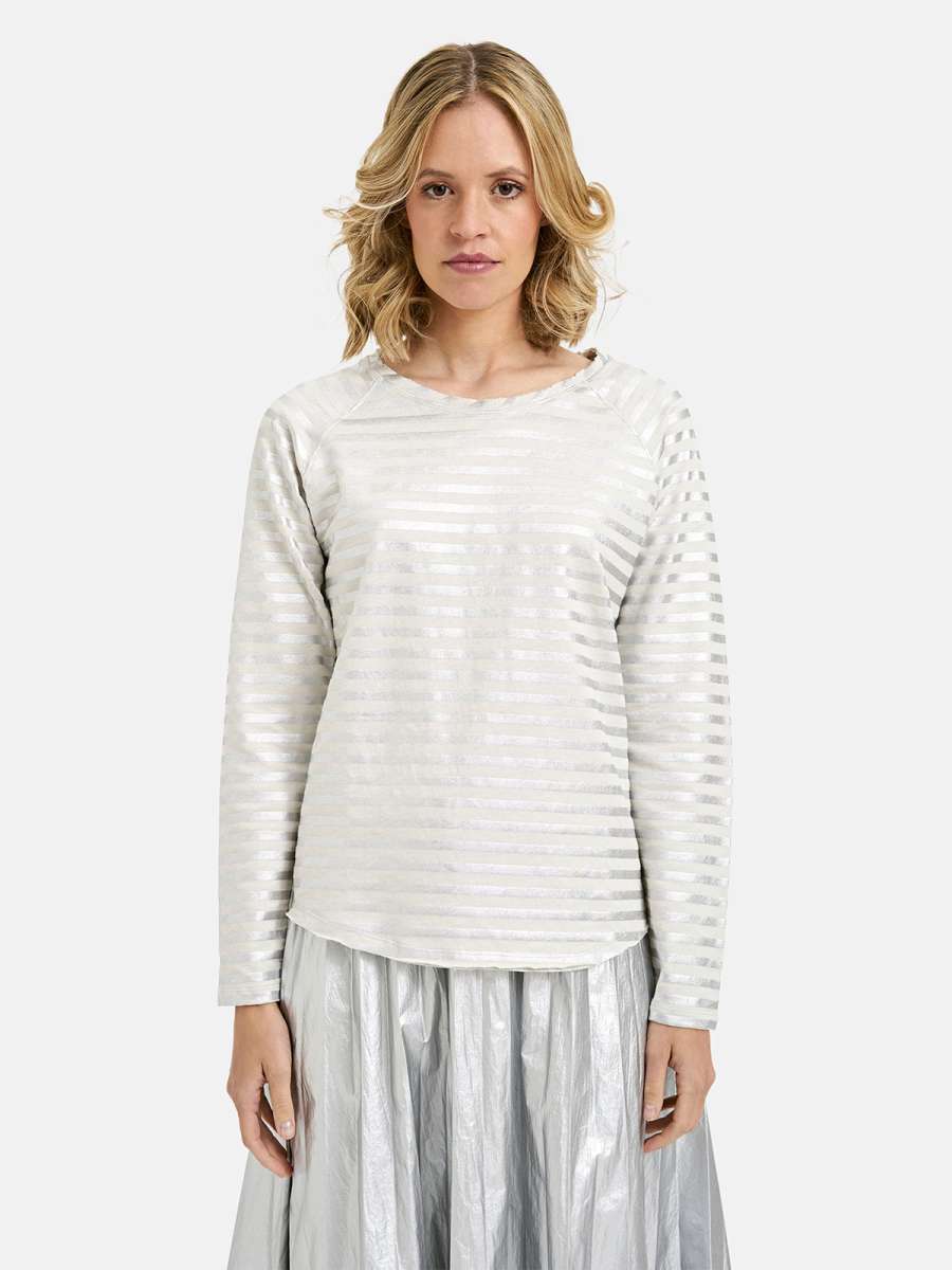 Smith & Soul: Raglan Sweater in silver grey print – Bild 3