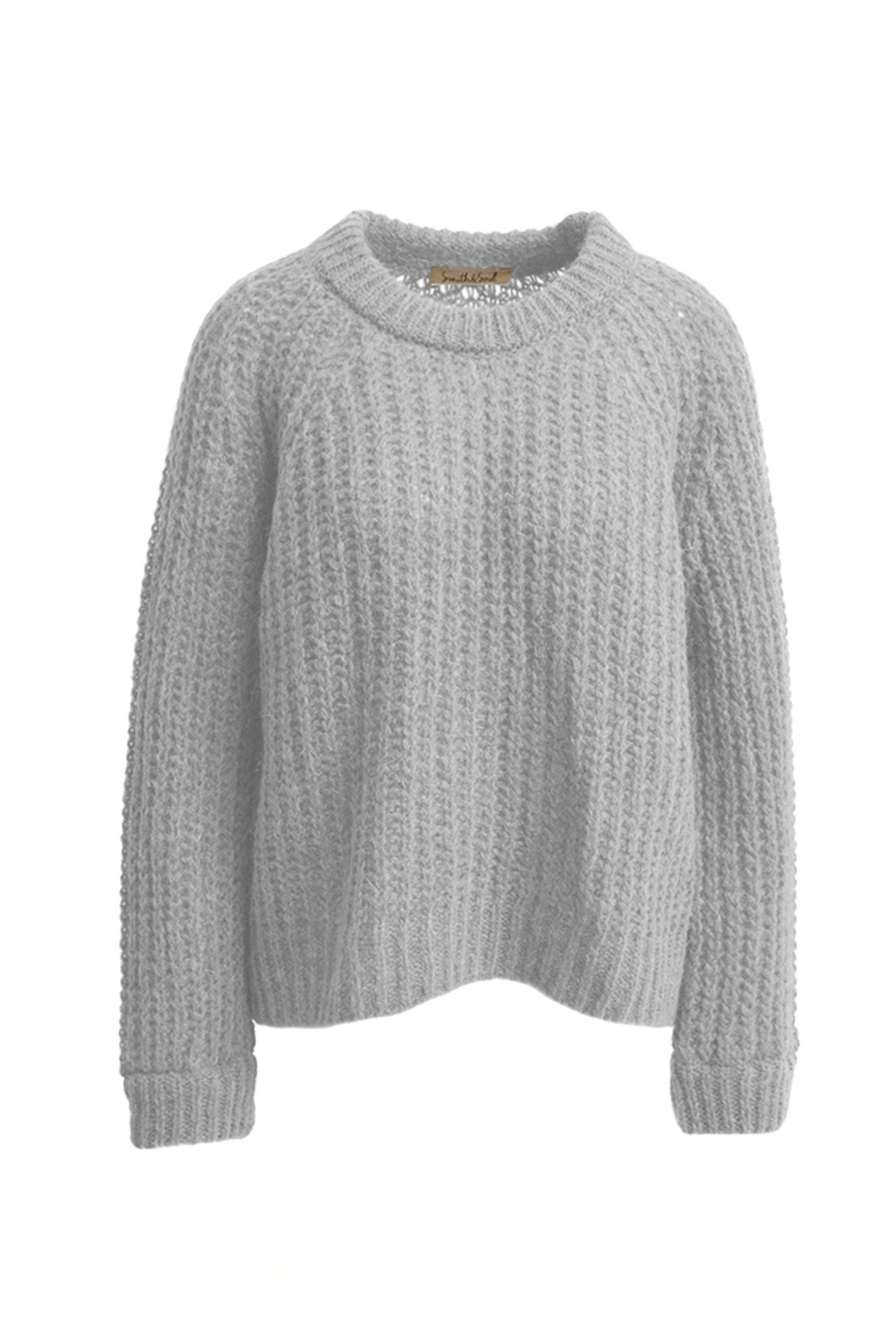 Smith & Soul: Hairy Raglan Pullover in smoke blue und silver grey – Bild 2