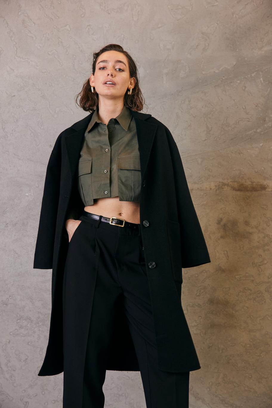 WithBlack: Exklusiver Doubleface-Wollmantel "CELINE" in 3 edlen Farben