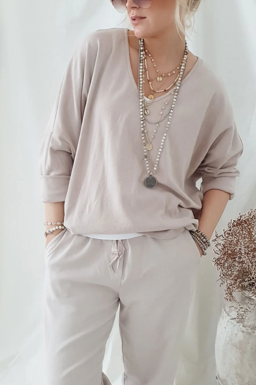 BYPIAS: Ausgefallenes Shirt in der Farbe sand – Bild 3